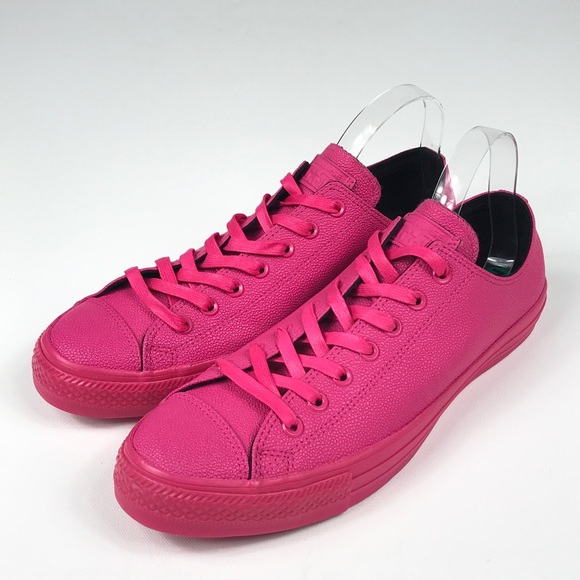 Converse Other - Pink leather converse men’s 12 women’s 14